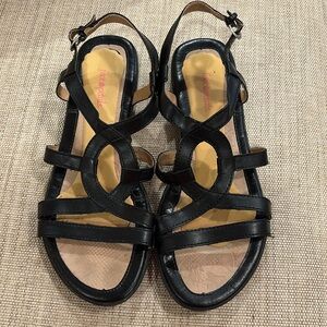 Black BORN Strappy Sandals
